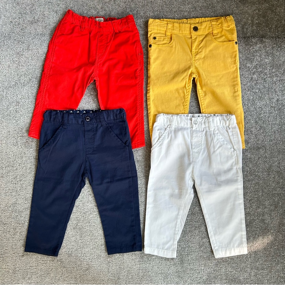 Bundle of 4 Mayoral and Paul Smith Baby Boy Pants, Size 12 Months